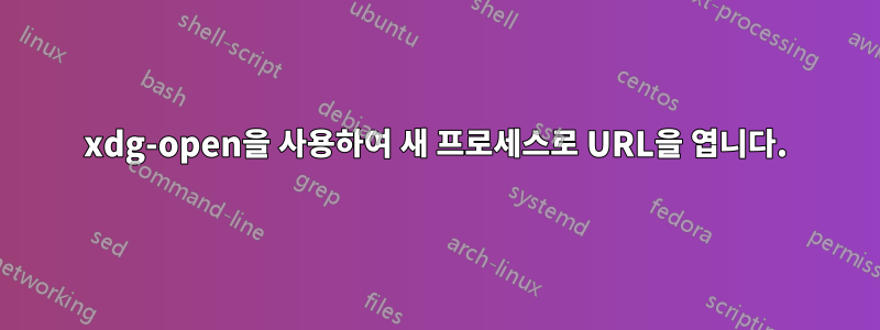 xdg-open을 사용하여 새 프로세스로 URL을 엽니다.