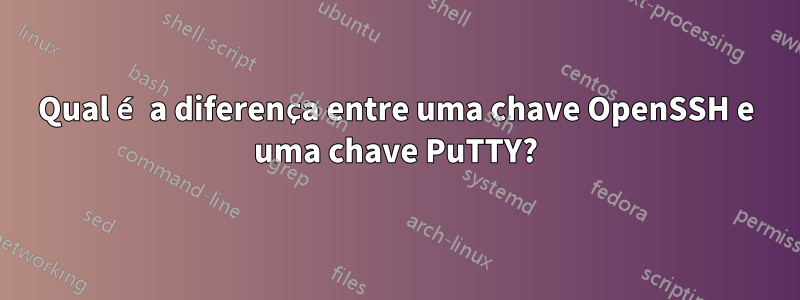 Qual é a diferença entre uma chave OpenSSH e uma chave PuTTY?