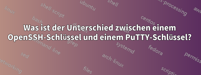 Was ist der Unterschied zwischen einem OpenSSH-Schlüssel und einem PuTTY-Schlüssel?