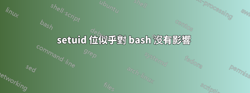 setuid 位似乎對 bash 沒有影響