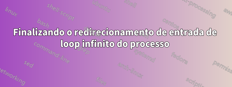 Finalizando o redirecionamento de entrada de loop infinito do processo