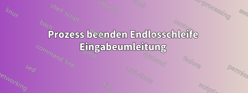 Prozess beenden Endlosschleife Eingabeumleitung