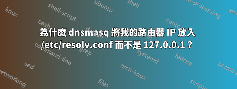 為什麼 dnsmasq 將我的路由器 IP 放入 /etc/resolv.conf 而不是 127.0.0.1？