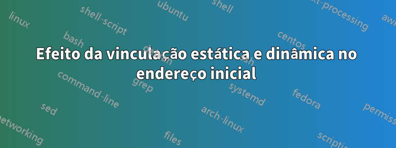 Efeito da vinculação estática e dinâmica no endereço inicial