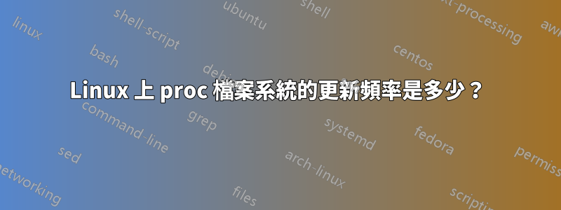 Linux 上 proc 檔案系統的更新頻率是多少？