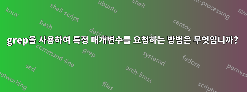 grep을 사용하여 특정 매개변수를 요청하는 방법은 무엇입니까?