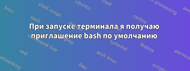 При запуске терминала я получаю приглашение bash по умолчанию