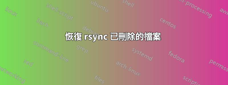 恢復 rsync 已刪除的檔案