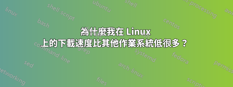 為什麼我在 Linux 上的下載速度比其他作業系統低很多？ 