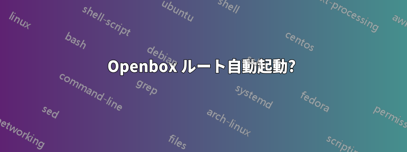 Openbox ルート自動起動?