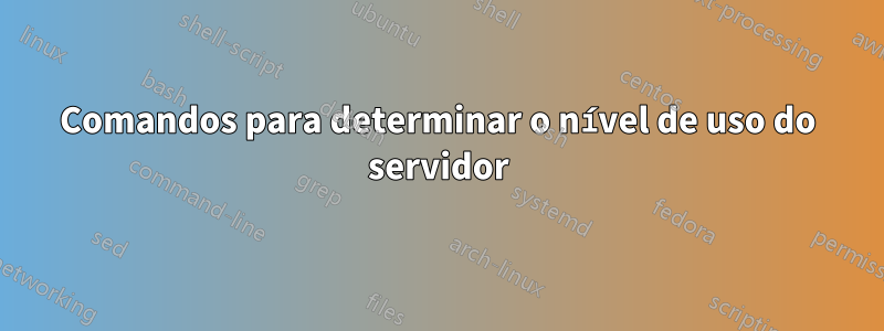 Comandos para determinar o nível de uso do servidor