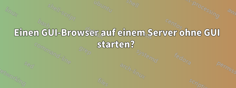 Einen GUI-Browser auf einem Server ohne GUI starten? 