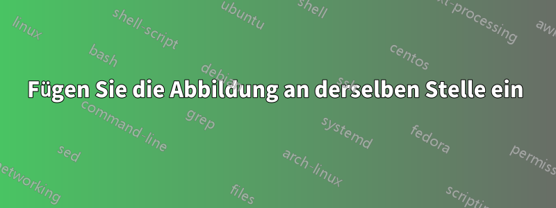 Fügen Sie die Abbildung an derselben Stelle ein
