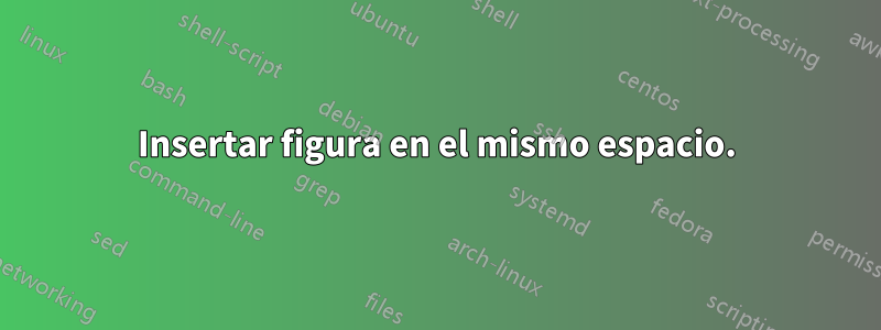 Insertar figura en el mismo espacio.