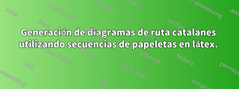 Generación de diagramas de ruta catalanes utilizando secuencias de papeletas en látex.