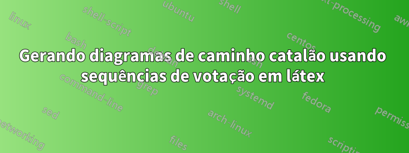 Gerando diagramas de caminho catalão usando sequências de votação em látex