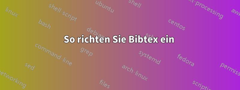 So richten Sie Bibtex ein