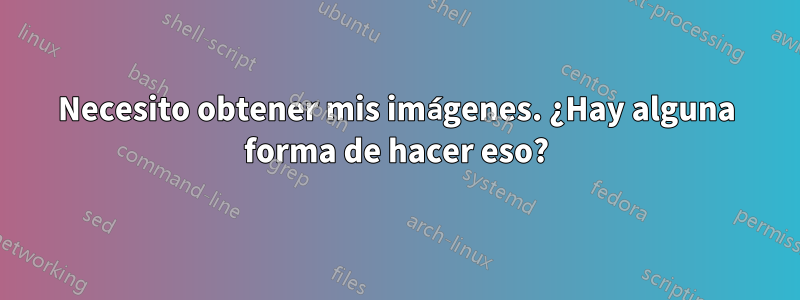 Necesito obtener mis imágenes. ¿Hay alguna forma de hacer eso?