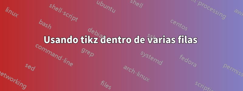 Usando tikz dentro de varias filas