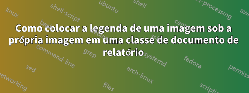 Como colocar a legenda de uma imagem sob a própria imagem em uma classe de documento de relatório