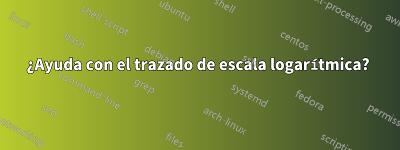 ¿Ayuda con el trazado de escala logarítmica?
