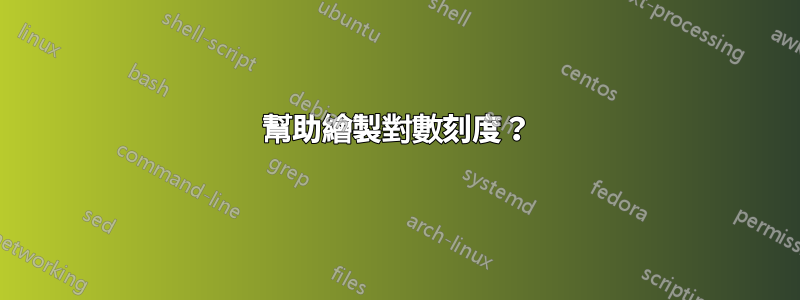 幫助繪製對數刻度？