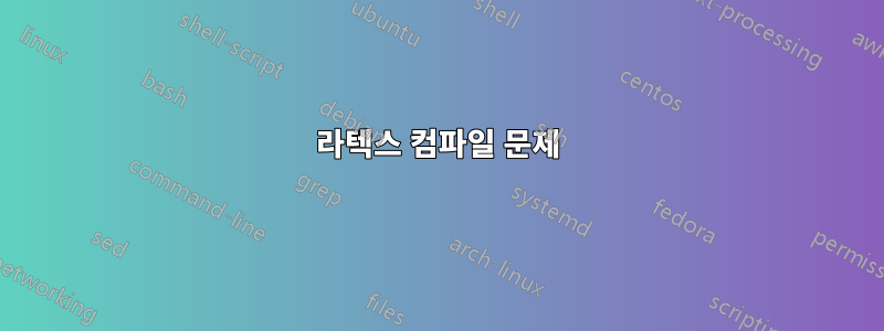라텍스 컴파일 문제