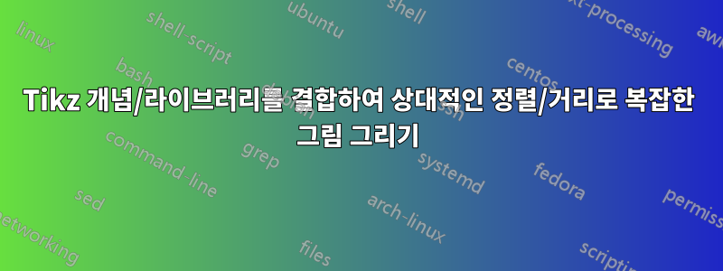 Tikz 개념/라이브러리를 결합하여 상대적인 정렬/거리로 복잡한 그림 그리기