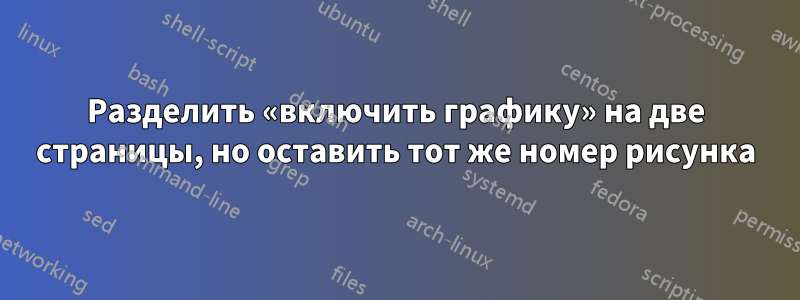 Разделить «включить графику» на две страницы, но оставить тот же номер рисунка