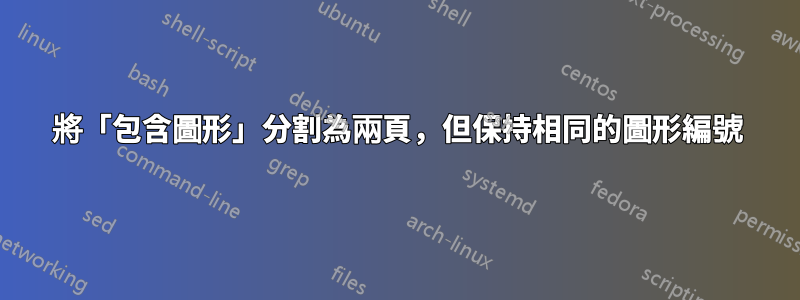 將「包含圖形」分割為兩頁，但保持相同的圖形編號