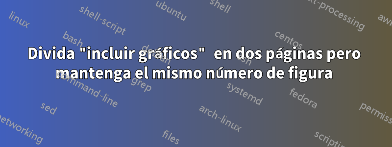 Divida "incluir gráficos" en dos páginas pero mantenga el mismo número de figura