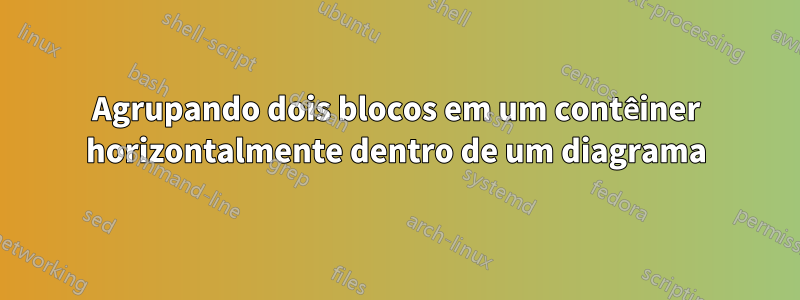 Agrupando dois blocos em um contêiner horizontalmente dentro de um diagrama