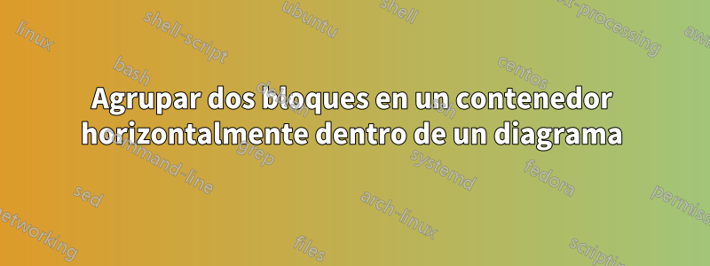 Agrupar dos bloques en un contenedor horizontalmente dentro de un diagrama