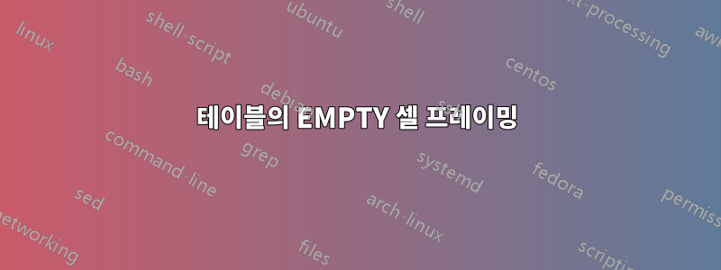 테이블의 EMPTY 셀 프레이밍