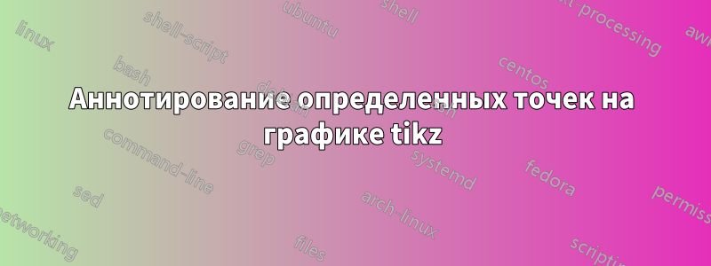 Аннотирование определенных точек на графике tikz