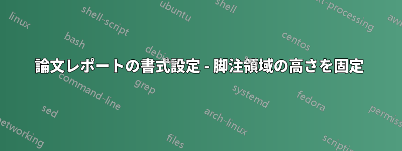 論文レポートの書式設定 - 脚注領域の高さを固定