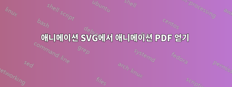 애니메이션 SVG에서 애니메이션 PDF ​​얻기