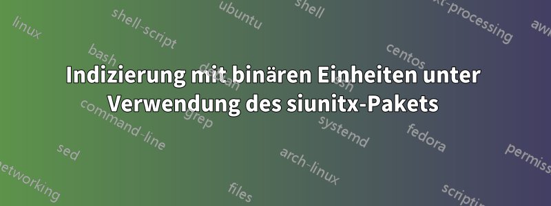 Indizierung mit binären Einheiten unter Verwendung des siunitx-Pakets