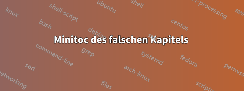 Minitoc des falschen Kapitels