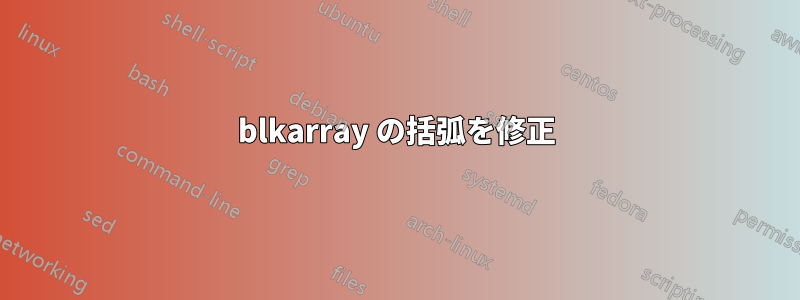 blkarray の括弧を修正