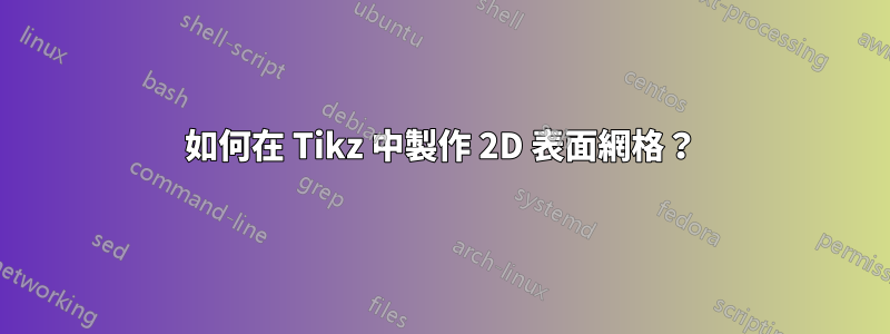 如何在 Tikz 中製作 2D 表面網格？