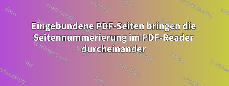 Eingebundene PDF-Seiten bringen die Seitennummerierung im PDF-Reader durcheinander