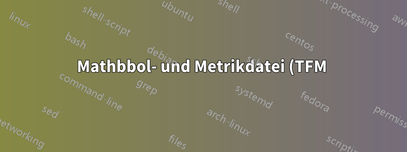 Mathbbol- und Metrikdatei (TFM) nicht gefunden