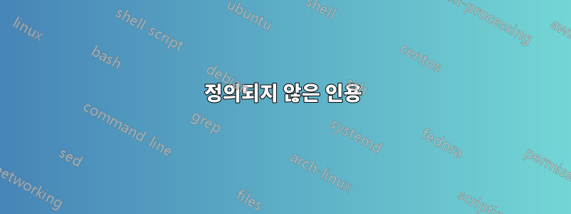 정의되지 않은 인용