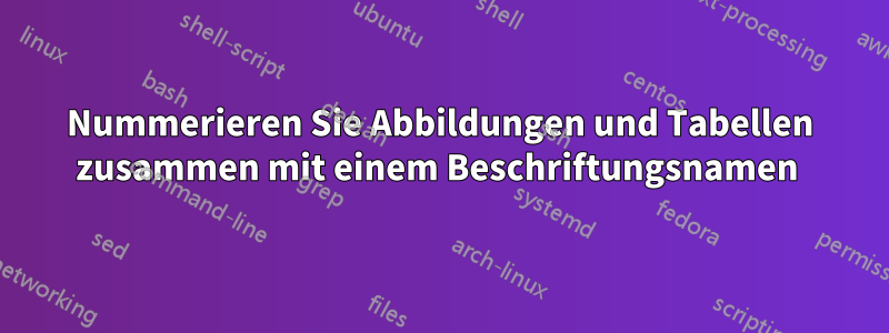 Nummerieren Sie Abbildungen und Tabellen zusammen mit einem Beschriftungsnamen 