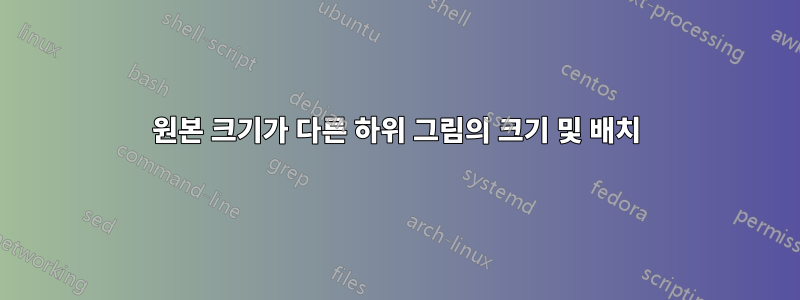 원본 크기가 다른 하위 그림의 크기 및 배치