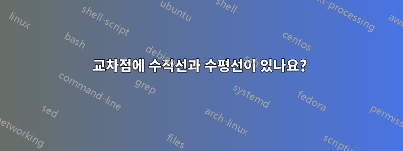 교차점에 수직선과 수평선이 있나요?