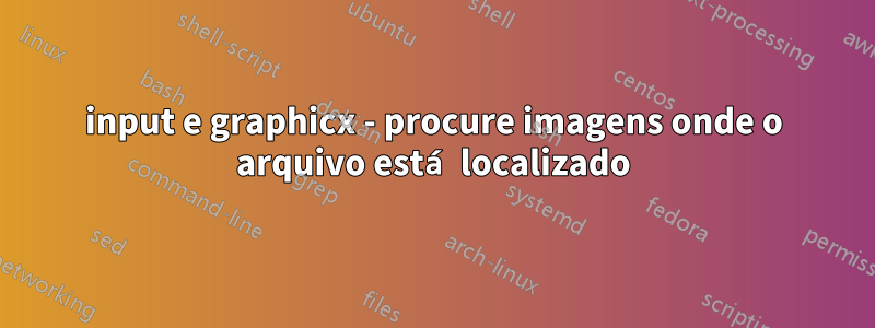 input e graphicx - procure imagens onde o arquivo está localizado