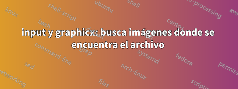 input y graphicx: busca imágenes donde se encuentra el archivo