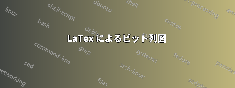 LaTex によるビット列図